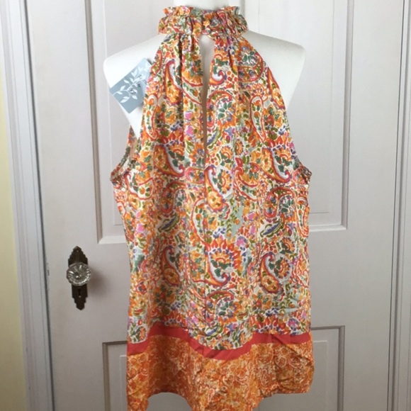 Fortune + Ivy | Floral Paisley Sleeveless Top | Size L - Picture 4 of 6